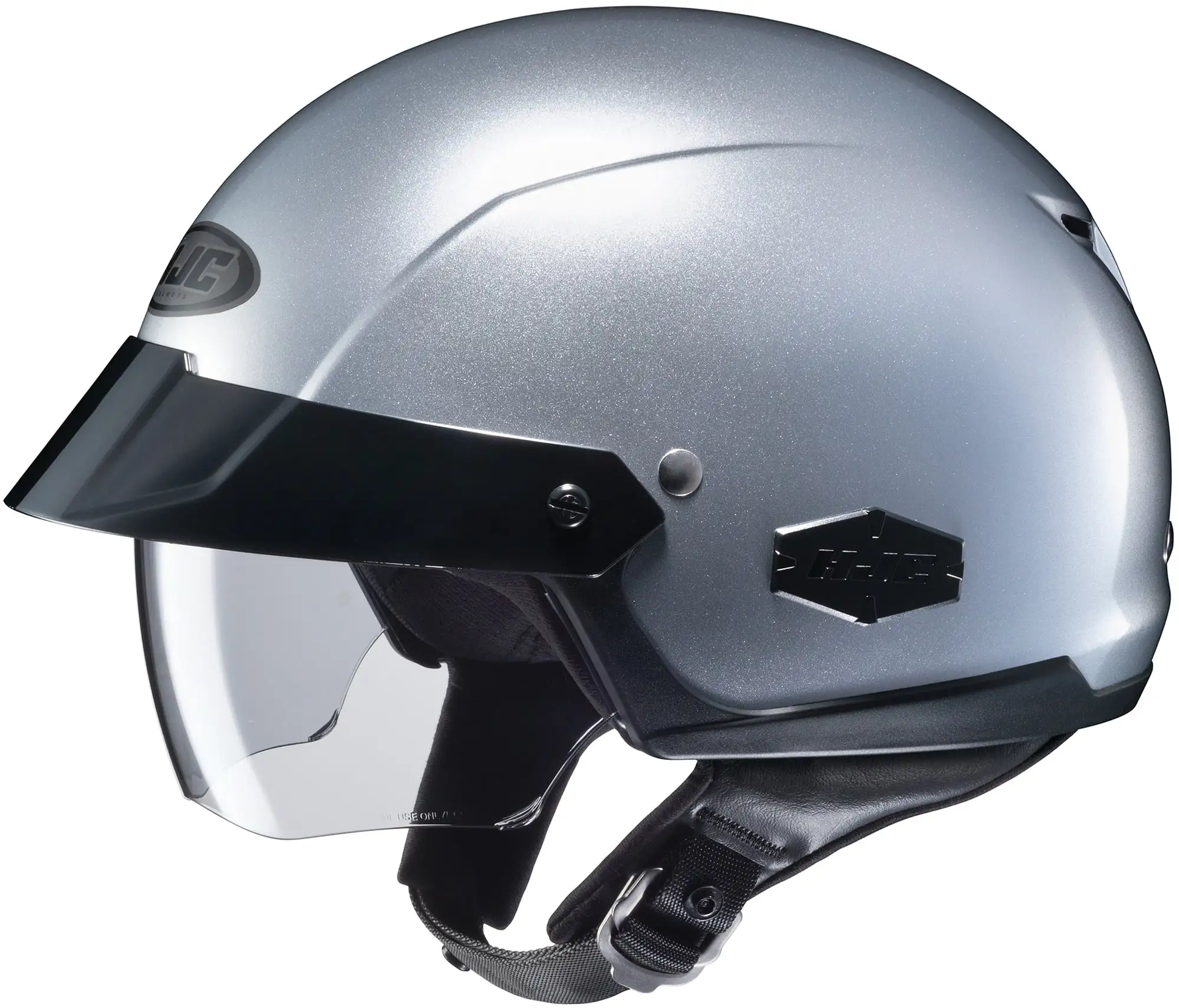 HJC IS-Cruiser Solid Motorcycle Half Helmet Light Silver XXL L HJC Helmets
