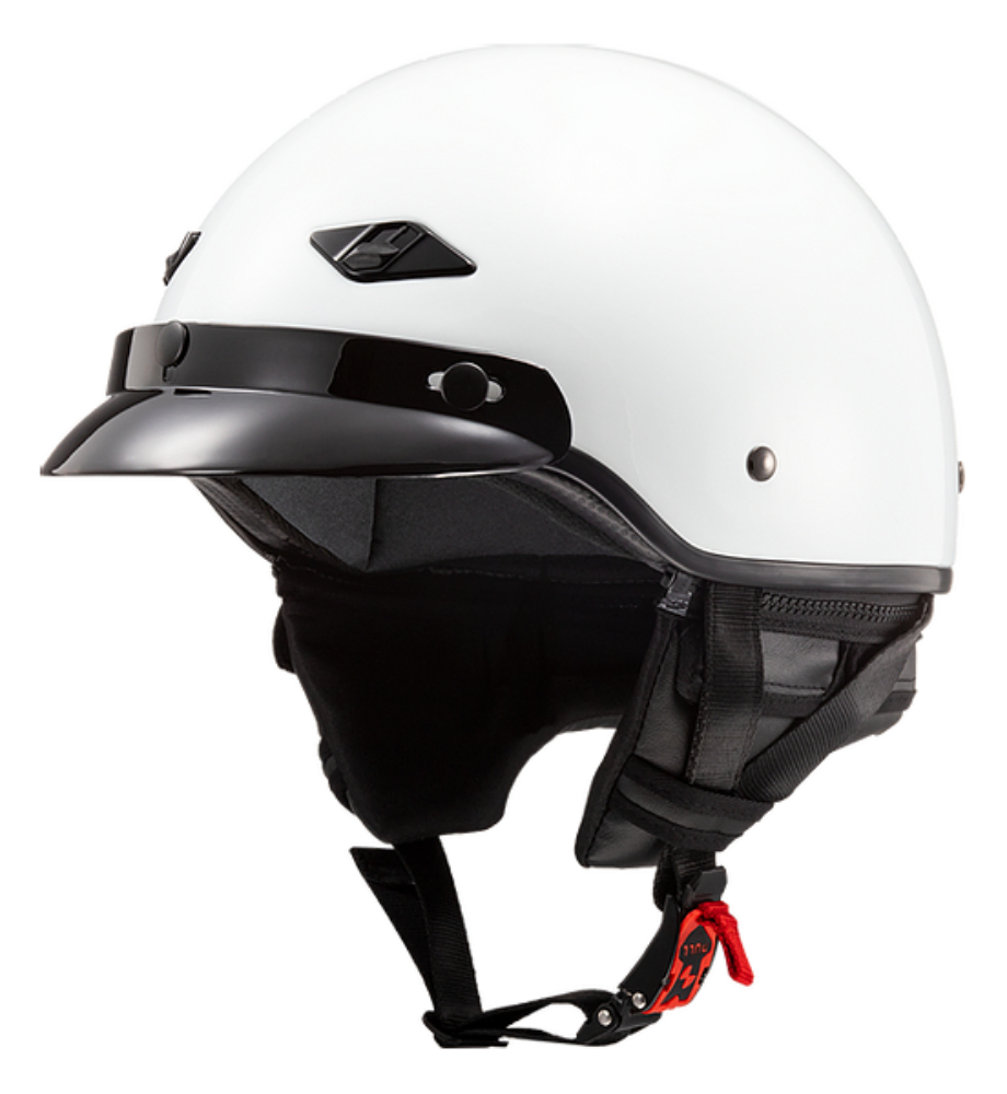LS2 Bagger HH568 Solid Motorcycle Half Helmet Pearl White MD S LS2 Helmets