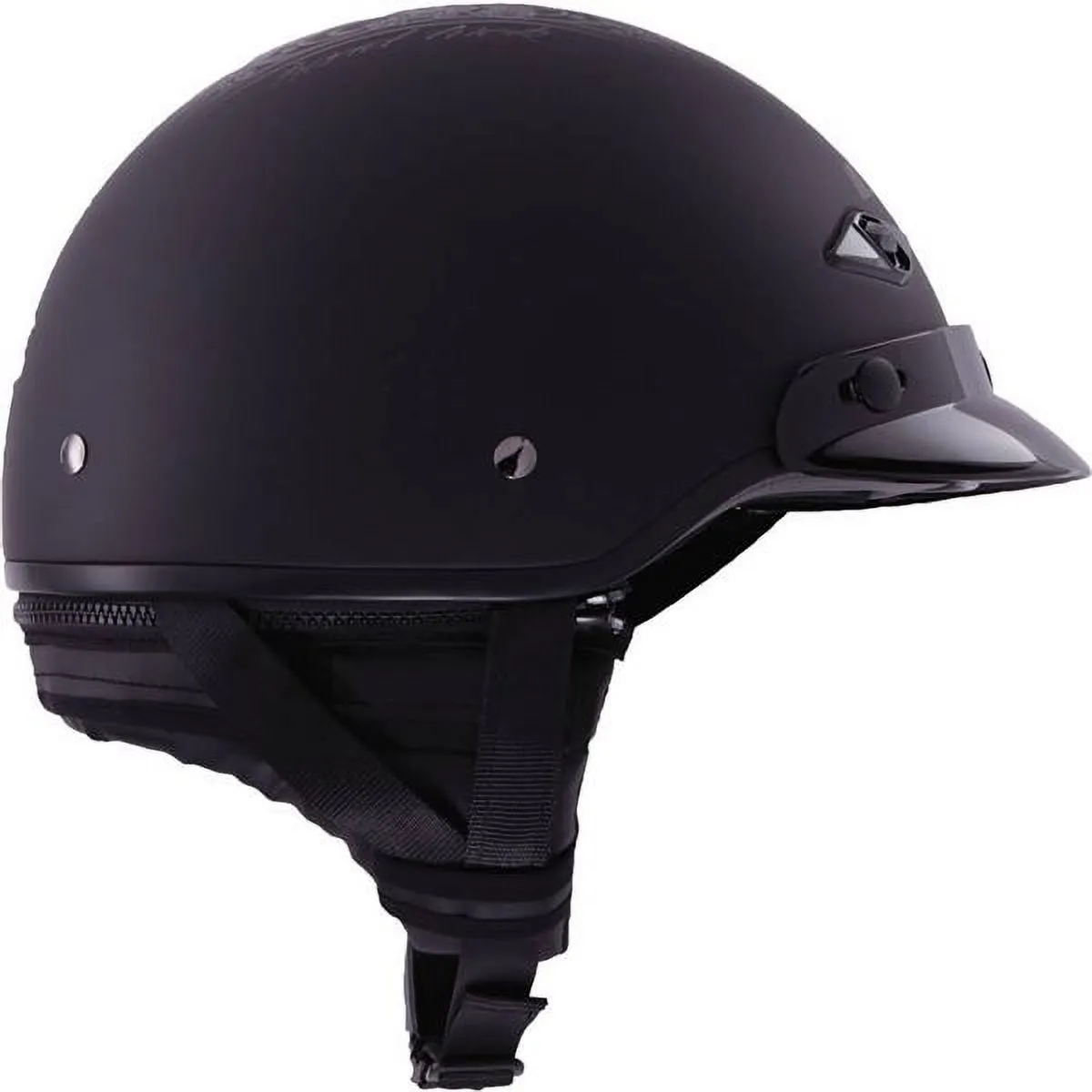 LS2 HH568 Bagger Hard Luck Half Helmet - Matte Black. All Sizes M LS2 Helmets