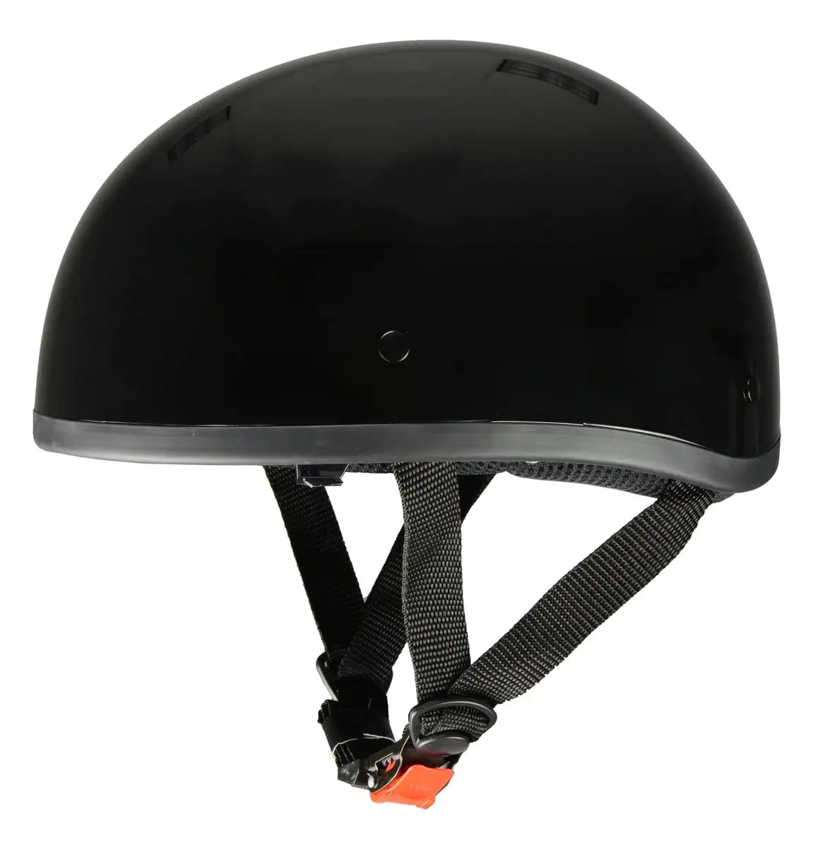 Milwaukee Performance Helmets MPH9851N Novelty 'Classic' Glossy Black Half Helmet Drop Down Visor X-Small Xs