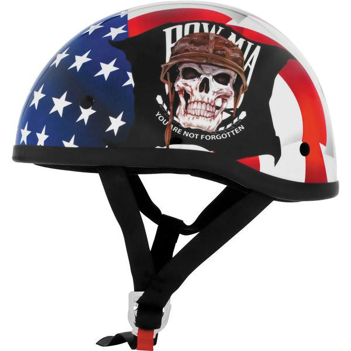 Skid Lid Lethal Threat Designs POW MIA Half Helmet - POW/MIA. All Sizes