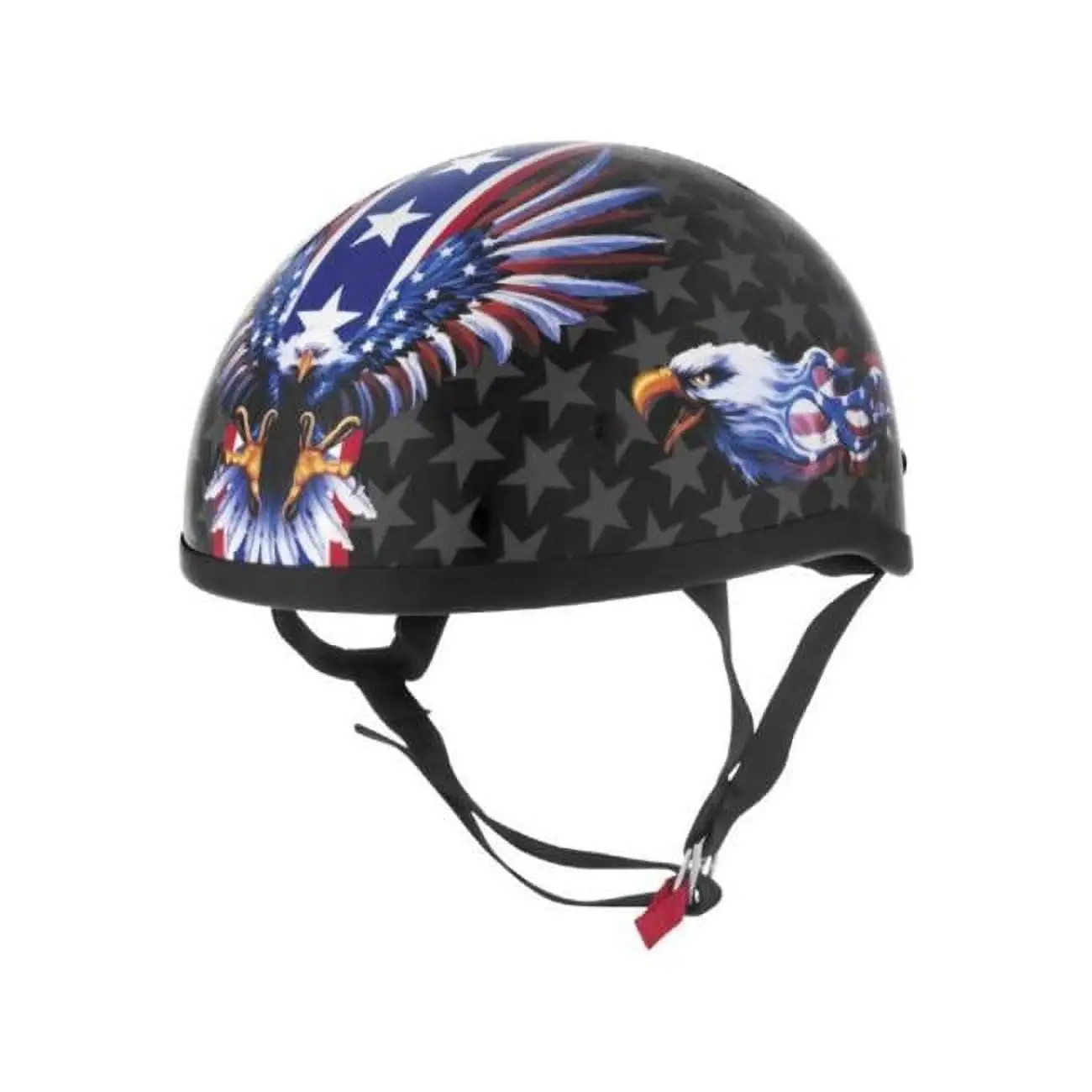 Skid Lid Lethal Threat Half Helmet USA Flame Eagle - MGW-30950 L