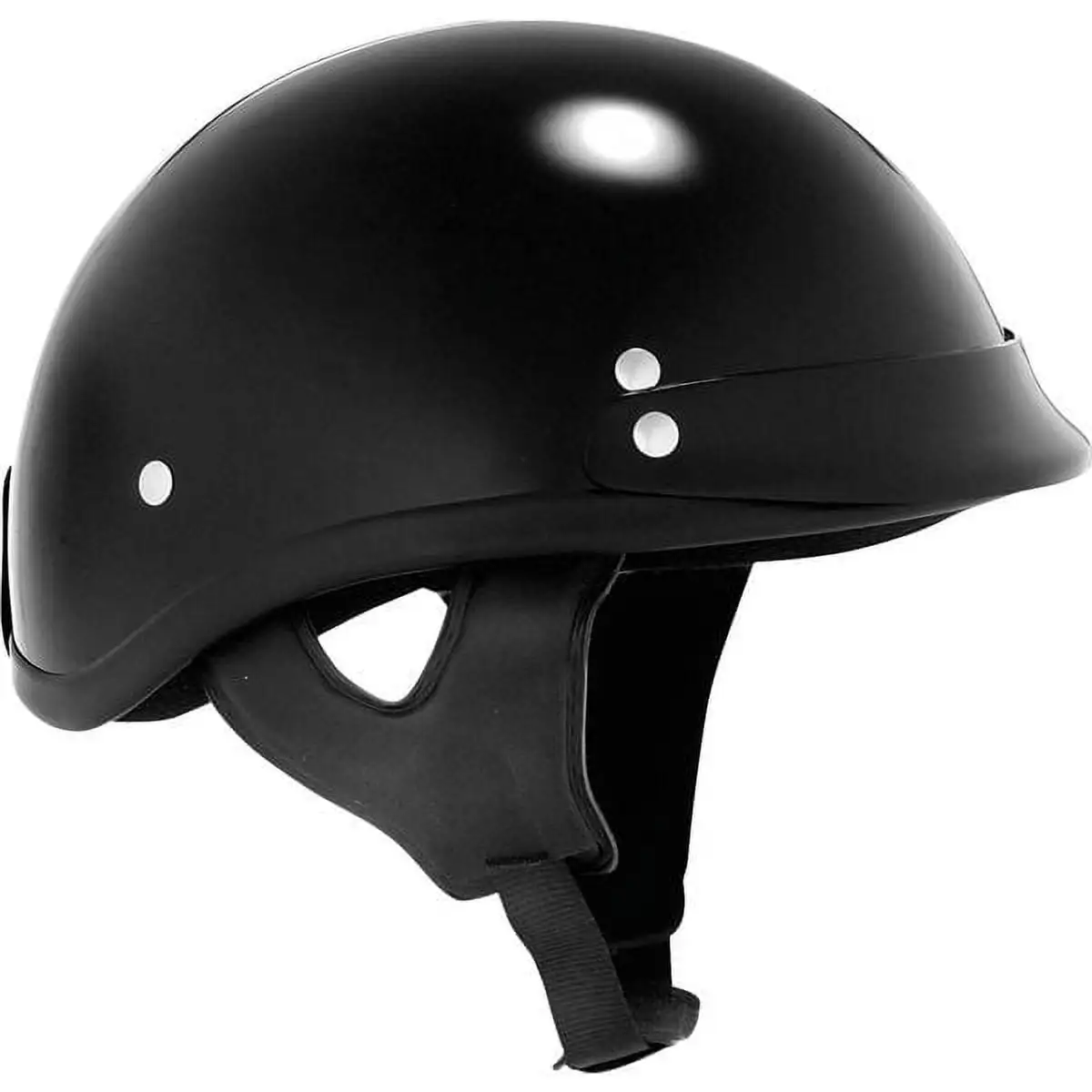 Skid Lid Traditional Half Helmet - Black. All Sizes - MGW-26436 S