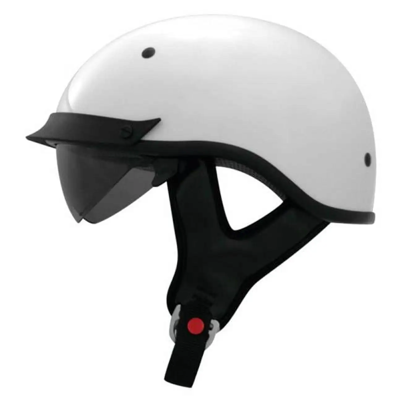 THH T-72 Open Face Motorcycle Half Helmet White XL - MGW-7160