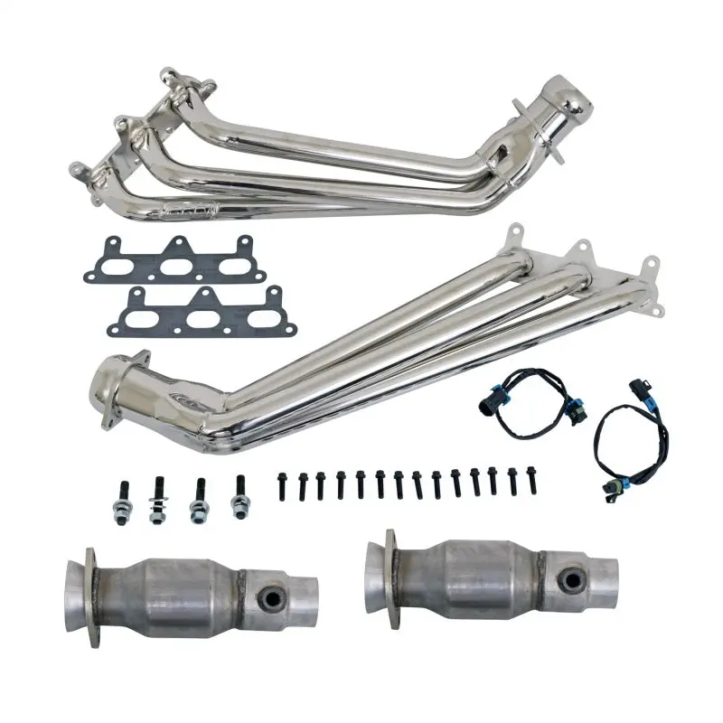 BBK 10-11 Camaro V6 Long Tube Exhaust Headers Converters Chrome