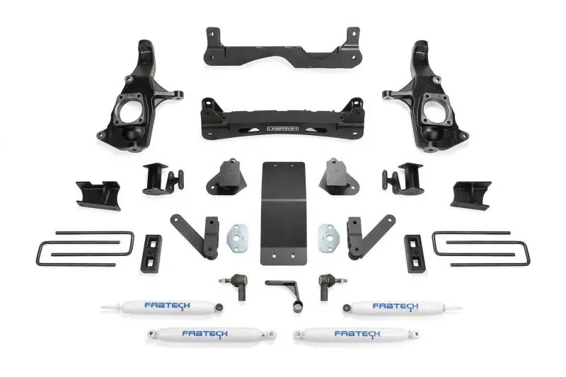 Fabtech 4in Basic Lift System 2011-2019 GM 3500HD 2WD/4WD Performance Shocks