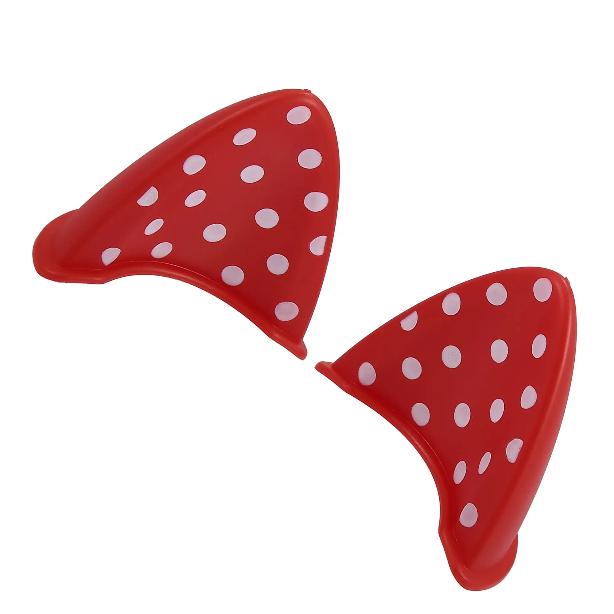 Unique Bargains 1 Pair Universal Bicycle Motorcycle Self Adhesive TPU Cat Ears Shape Helmet Decor Accessory Red