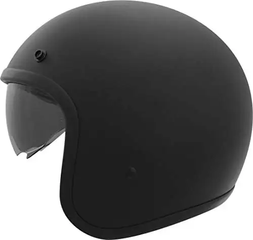 THH T-383 Open Face Motorcycle Helmet Matte Black XXL - MGW-6551 THH Helmets