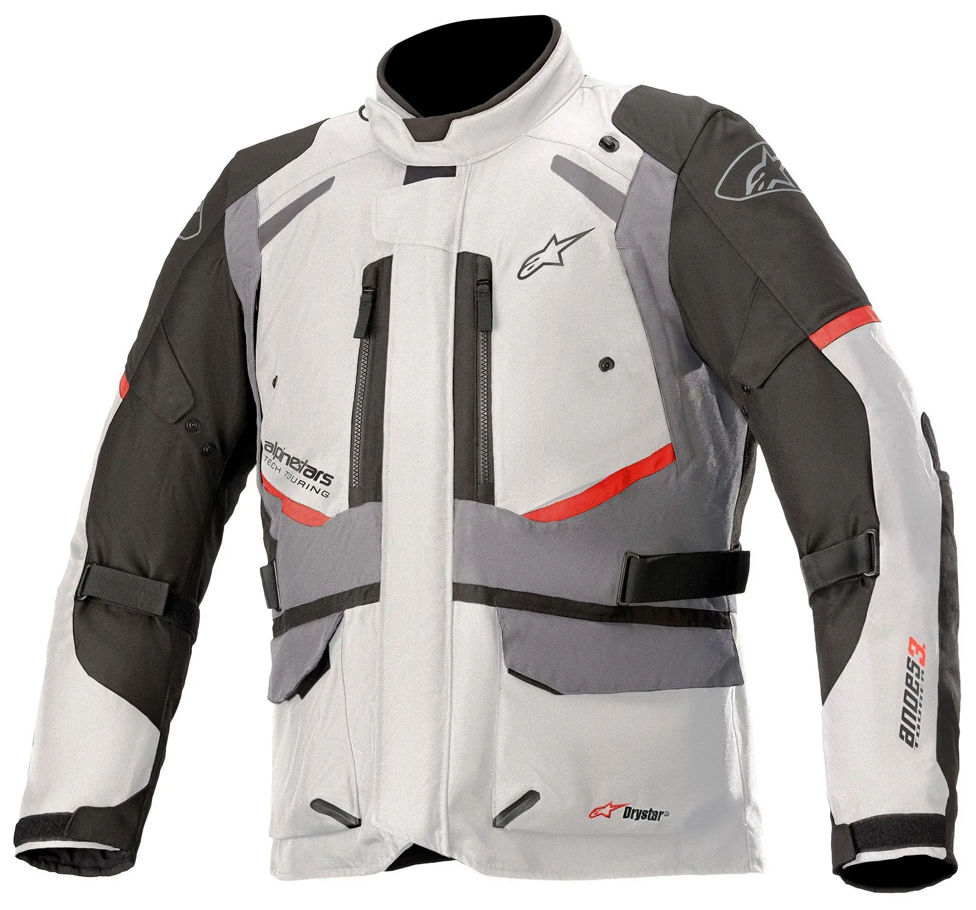 Alpinestars Andes V3 Mens Drystar Motorcycle Jacket Ice Gray/Dark Gray 3XL L