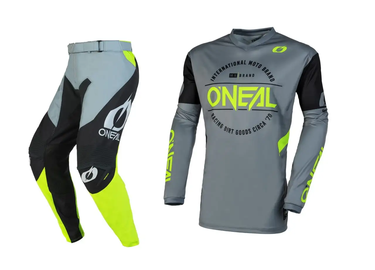 Oneal 2023 ELEMENT Brand Offroad Jersey Mayhem Pant Combo Gray/Neon (X-Large / 40) Medium O'neal