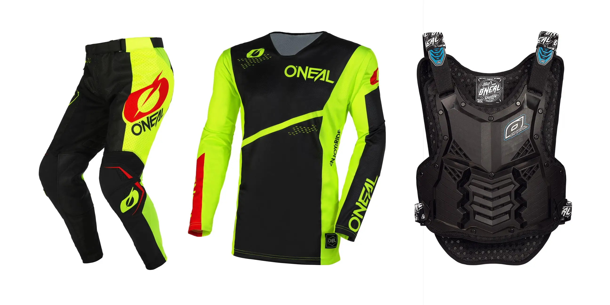 Oneal 2023 Hardwear Air Slam Offroad Jersey Pant Chest Protector Combo Black/Neon (X-Large / 36) Medium O'neal