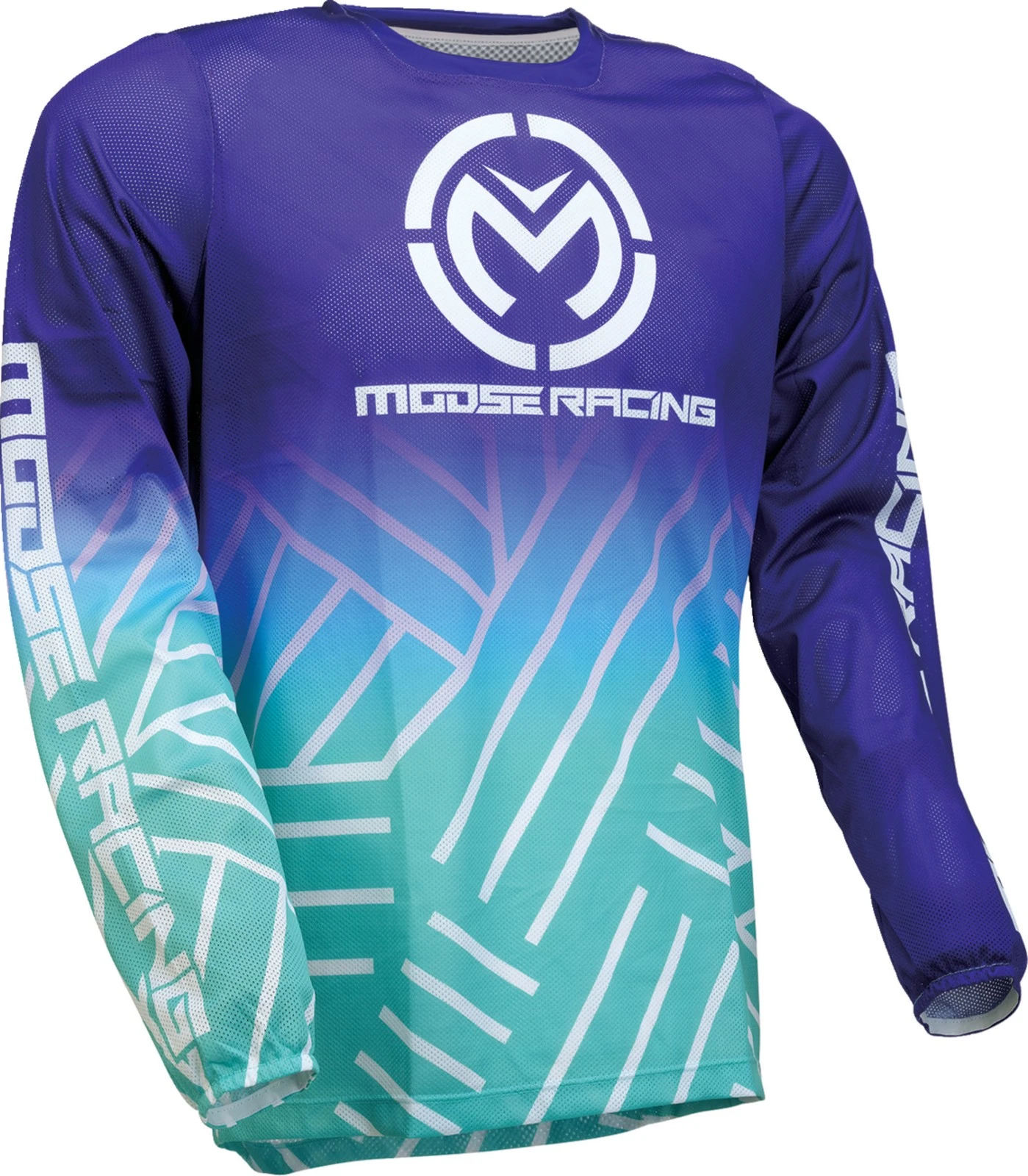 Moose Racing Sahara Mens MX Offroad Jersey Purple/Turquoise 3XL L