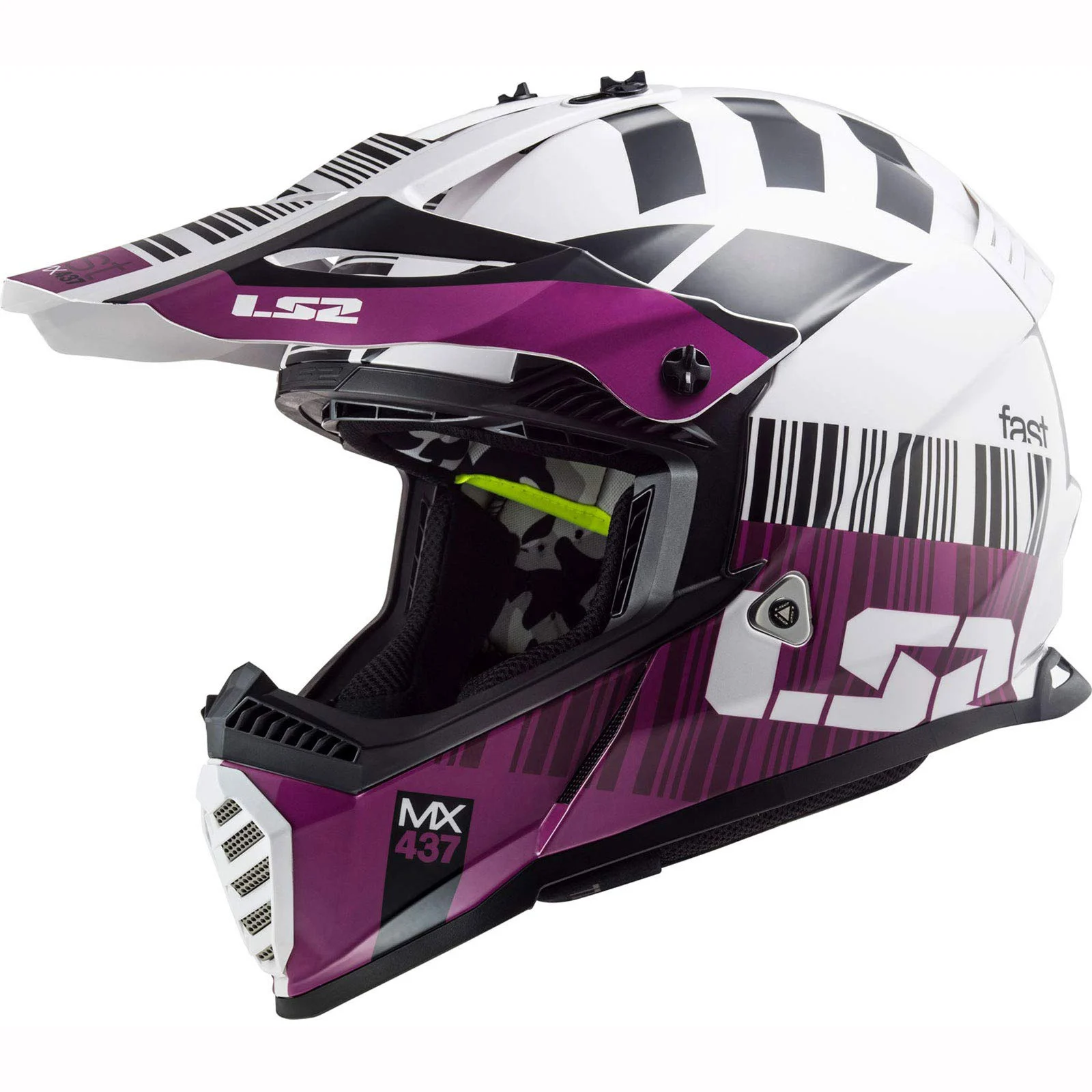 LS2 Youth Gate Xcode Gloss White Violet Helmet size Small - MGW-30925 S LS2 Helmets
