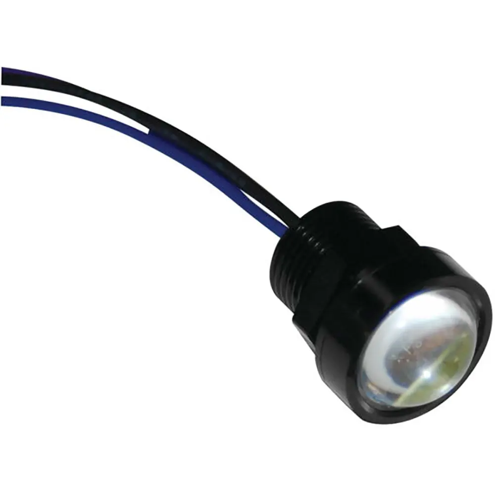 Letric Lighting 9/16 Inch Royal Flush Mount 3-Wire G2 LED Motorcycle Accessories Refurbished Black