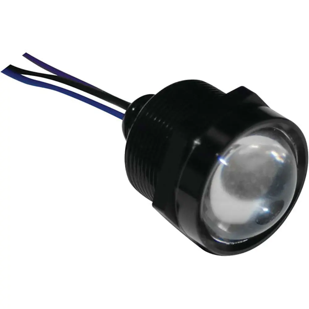 Letric Lighting 1 Inch Royal Flush Mount 3-Wire G2 LED Motorcycle Accessories Refurbished Black