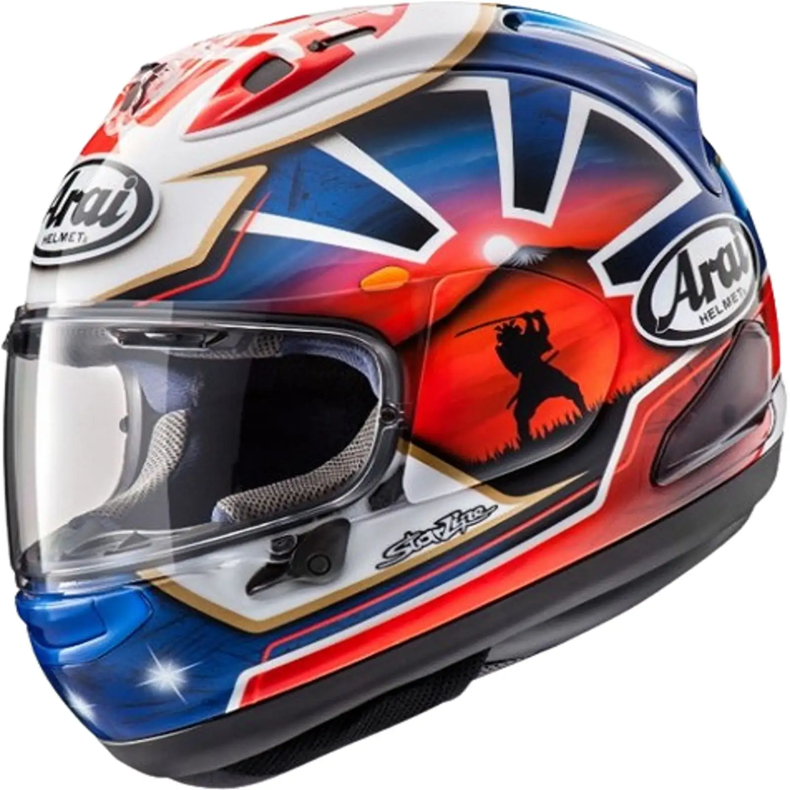 Arai Helmets Corsair-X Dani Samurai-2 Helmet (XX-Large. Blue/Red)