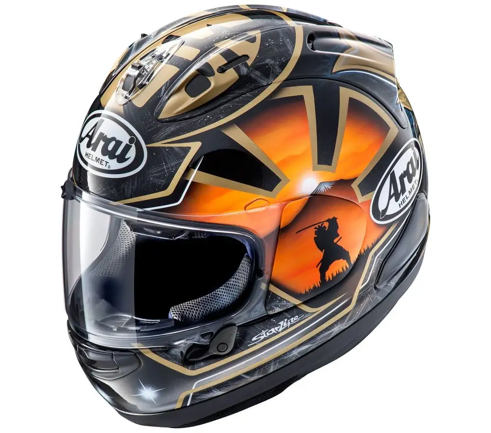 Arai Helmets Corsair-X Dani Samurai-2 Helmet (XX-Large. Black/Orange)