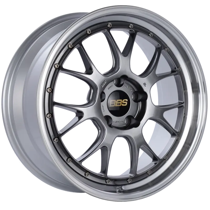 BBS LM-R 19x8.5 5x120 ET32 Diamond Black Wheel Diamond Cut Lip 82mm PFS Required
