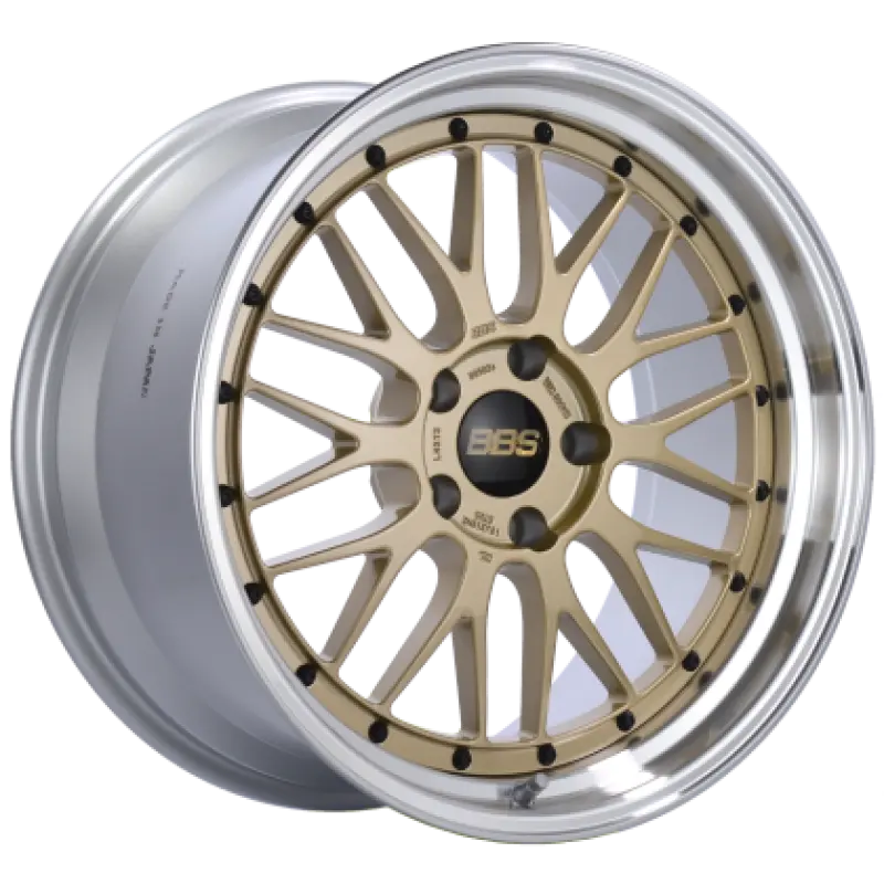 BBS LM 19x8.5 5x130 ET50 Gold Center Machined Lip Wheel 71.6CB
