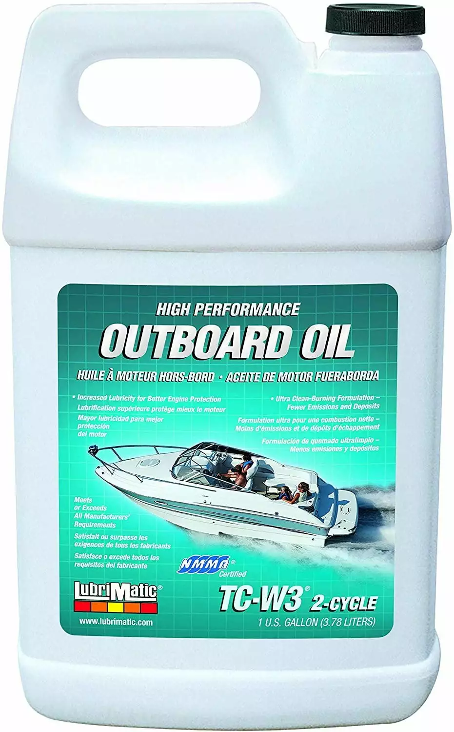 LubriMatic 11592 TC-W3 2-Cycle Ashless Engine Oil Outboard Motors. 1 Gallon Jug