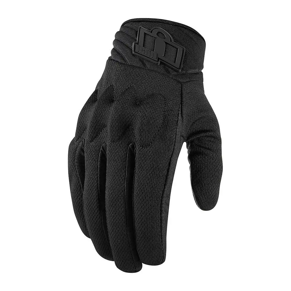 Icon Anthem 2 CE Mens Textile Motorcycle Gloves Stealth Black MD 3xl
