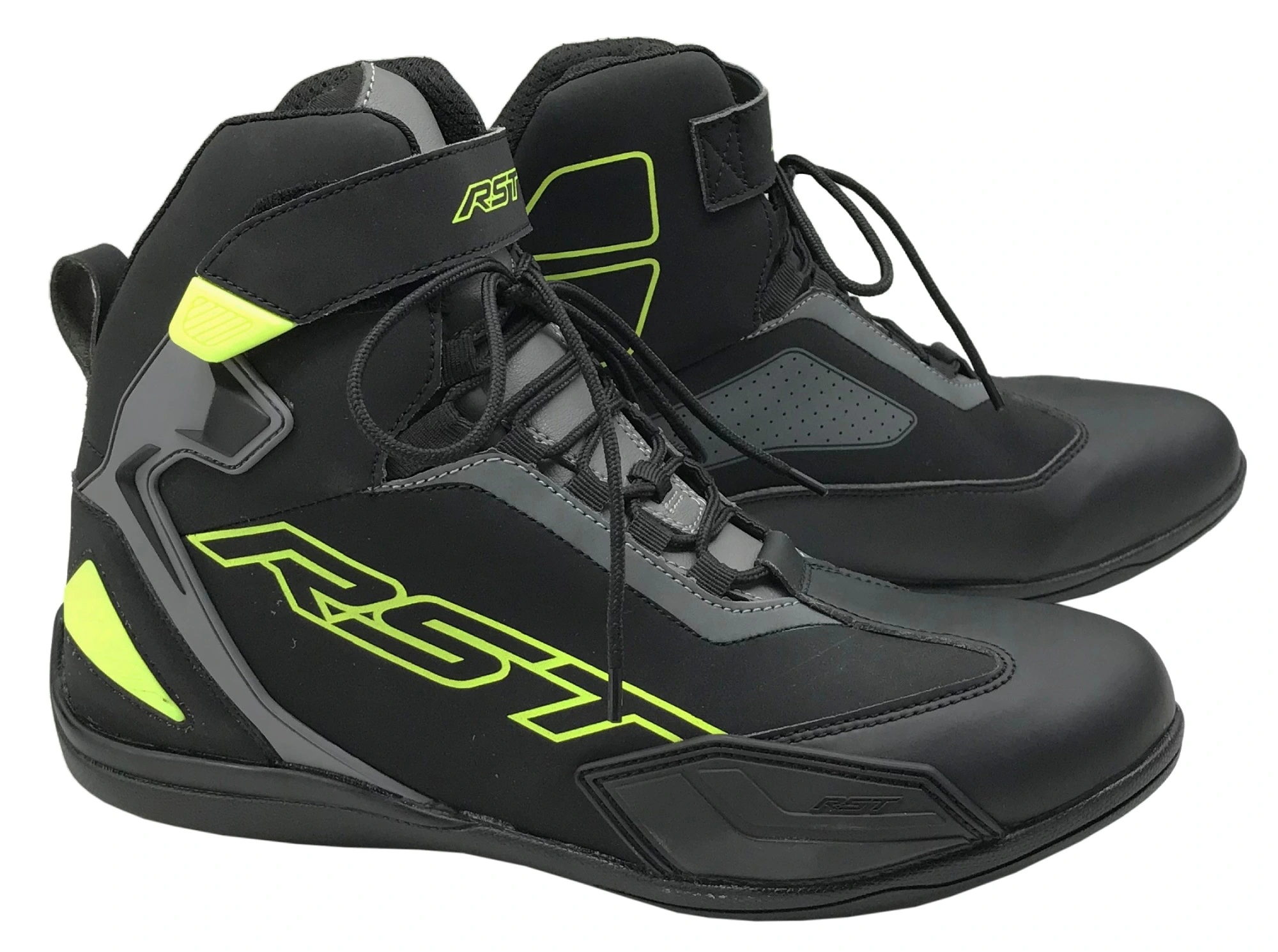 RST Sabre CE Mens Motorcycle Riding Boots Black/Fluo Yellow 40 EUR 40