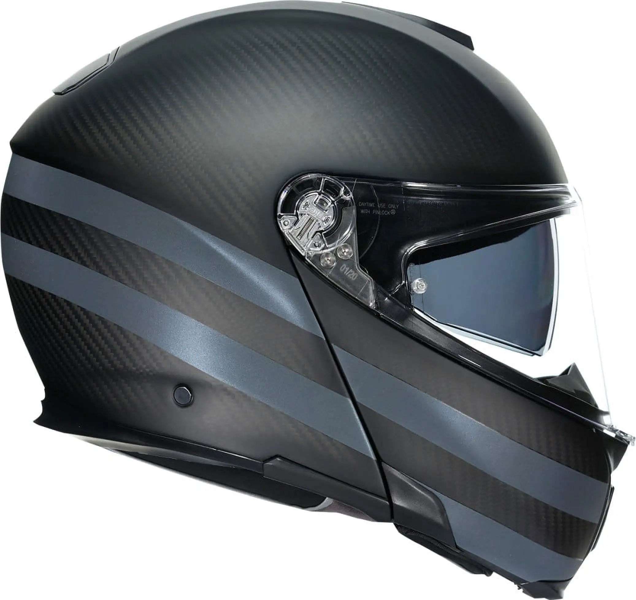 AGV Sport Modular Refractive Motorcycle Helmet Carbon Black LG S