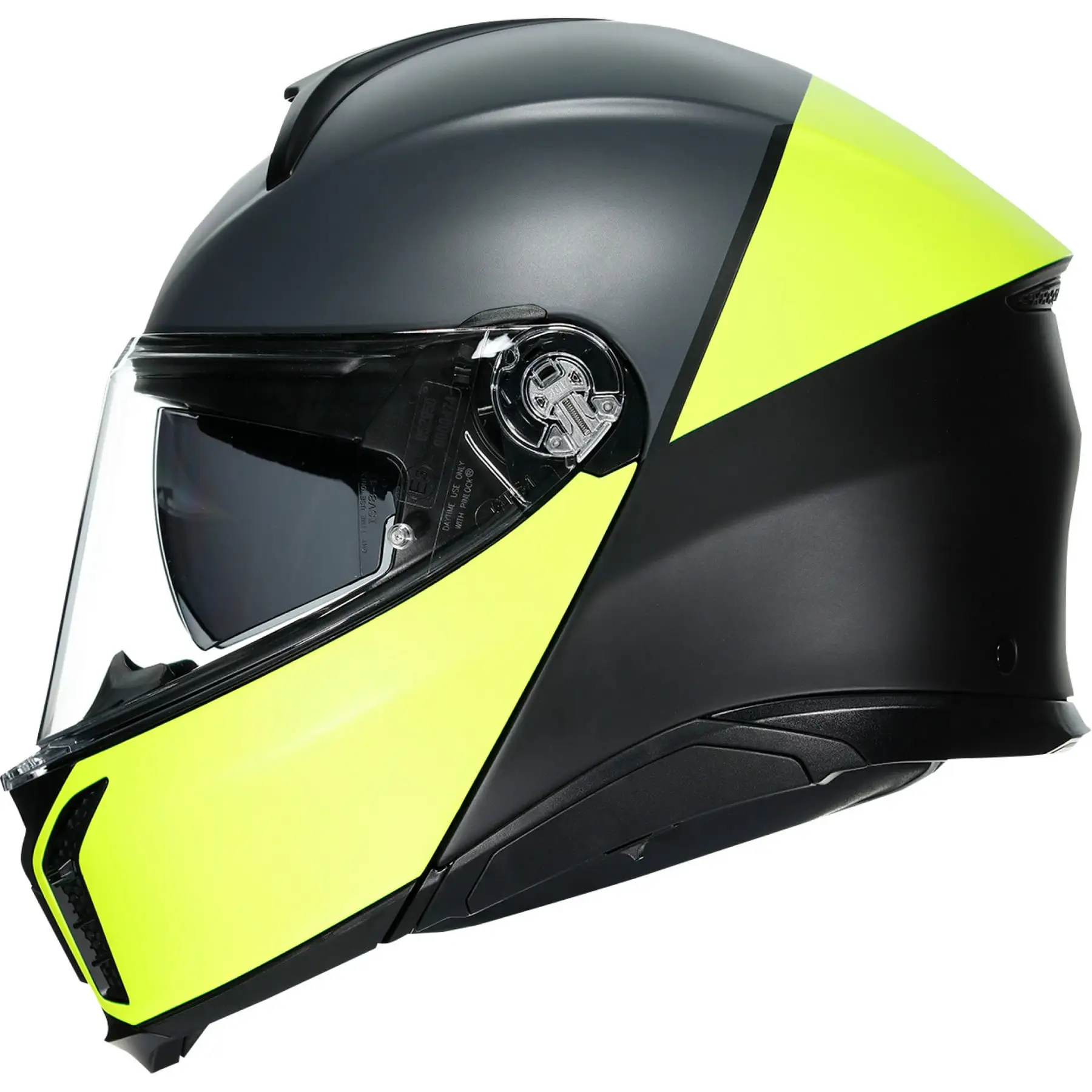 AGV Tour Modular Balance Motorcycle Helmet Black/Yellow/Gray XXL M