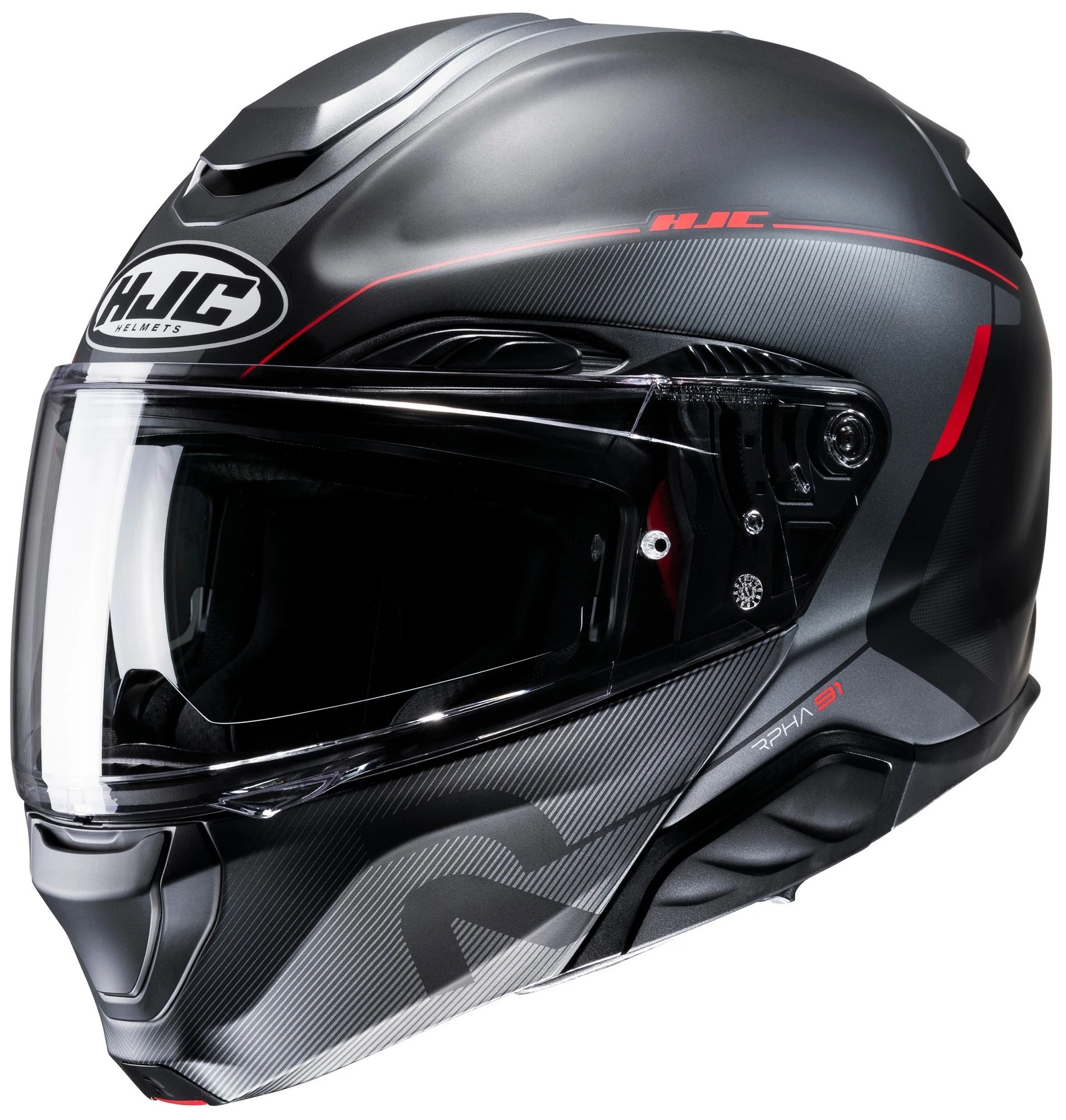 HJC RPHA 91 Combust Modular Motorcycle Helmet Red/Gray MD - MGW-15713 L HJC Helmets