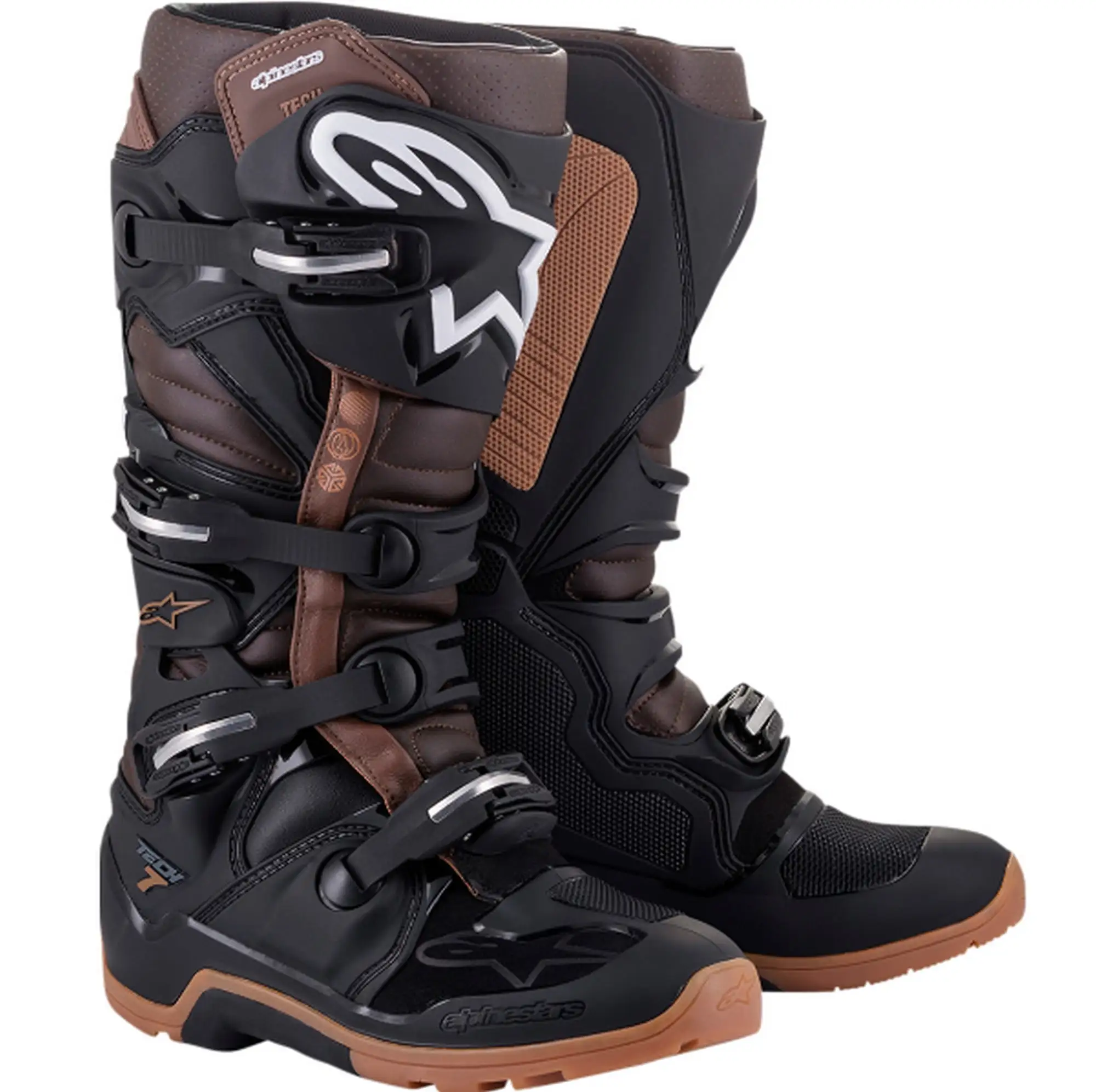 Alpinestars Tech 7 Enduro Mens MX Offroad Boots Black/Brown 11 USA 5