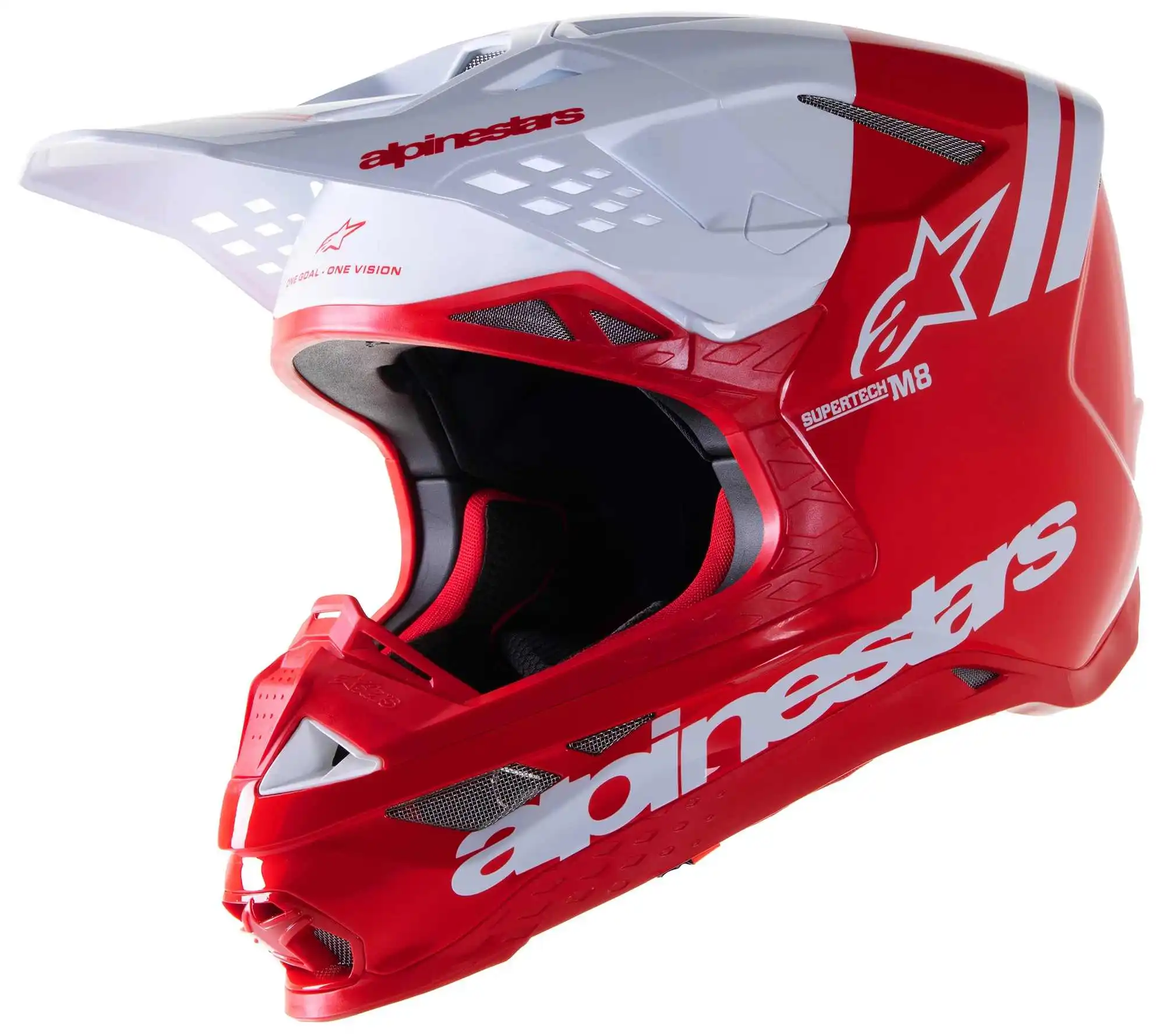 Alpinestars Supertech M8 Radium 2 MX Offroad Helmet Bright Red/White XS Xs