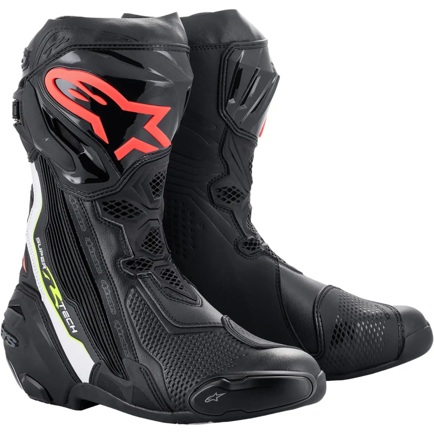 Alpinestars Supertech R Boots (44. Black/White/Red/Yellow) 39