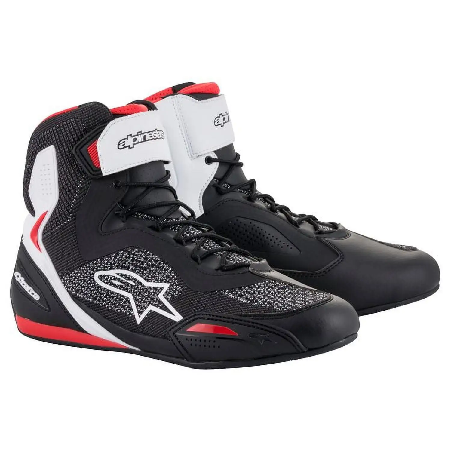 Alpinestars Faster 3 Rideknit Shoes - Black/White/Red - 9 - MGW-16294 9