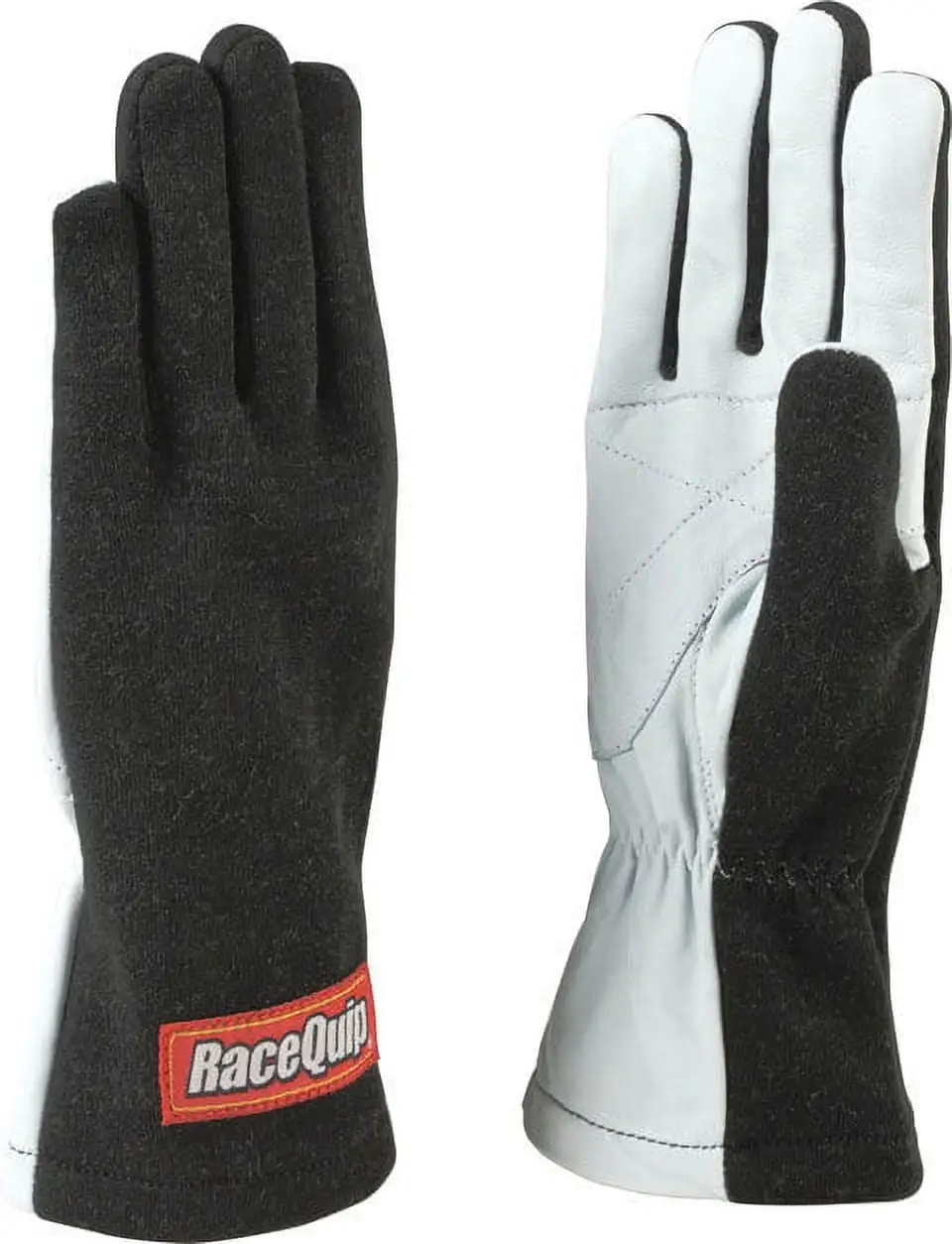 RaceQuip RQP 350002 RQP 350 Series Driving Gloves Single Layer Black/White Small S