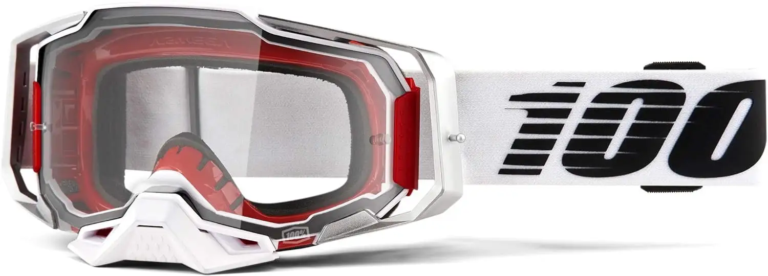 100% ARMEGA Goggles - Eyewear Dirt Bikes. Motocross. Motorcycle. & Bike Sports - Durable Mountain Biking Goggles - Lightsa...