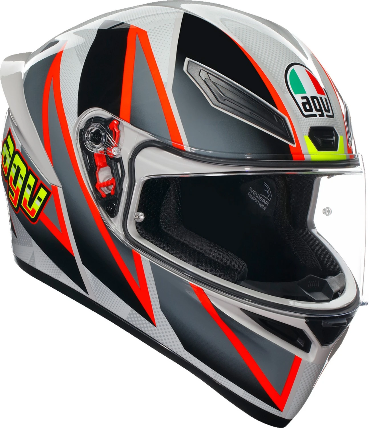 AGV K1 S Blipper Helmet (XX-Large. Blipper Gray/Red) - MGW-31513 L