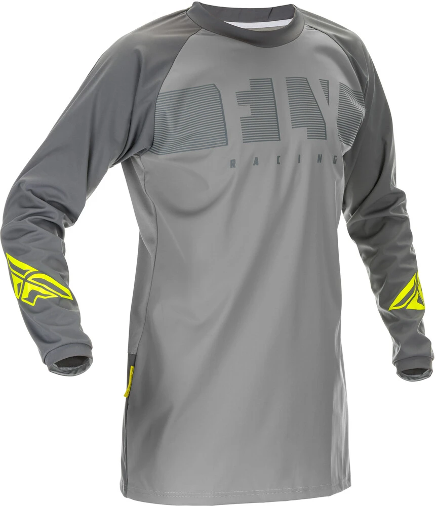 Fly Racing Windproof Jersey Grey/Hi-Vis MD - MGW-12218 S