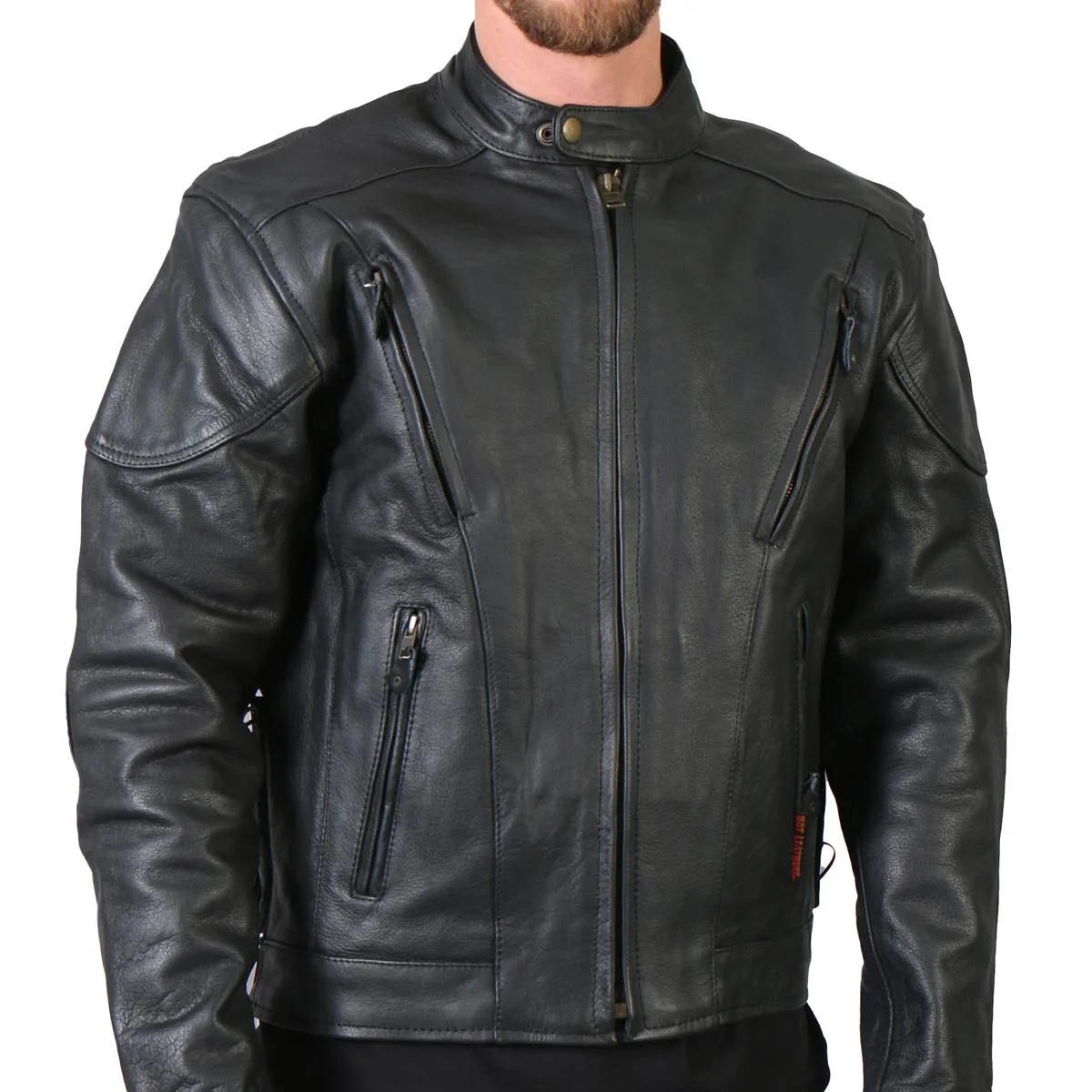 Hot Leathers JKM1010 Men's Vented Leather Jacket 40 - MGW-12586