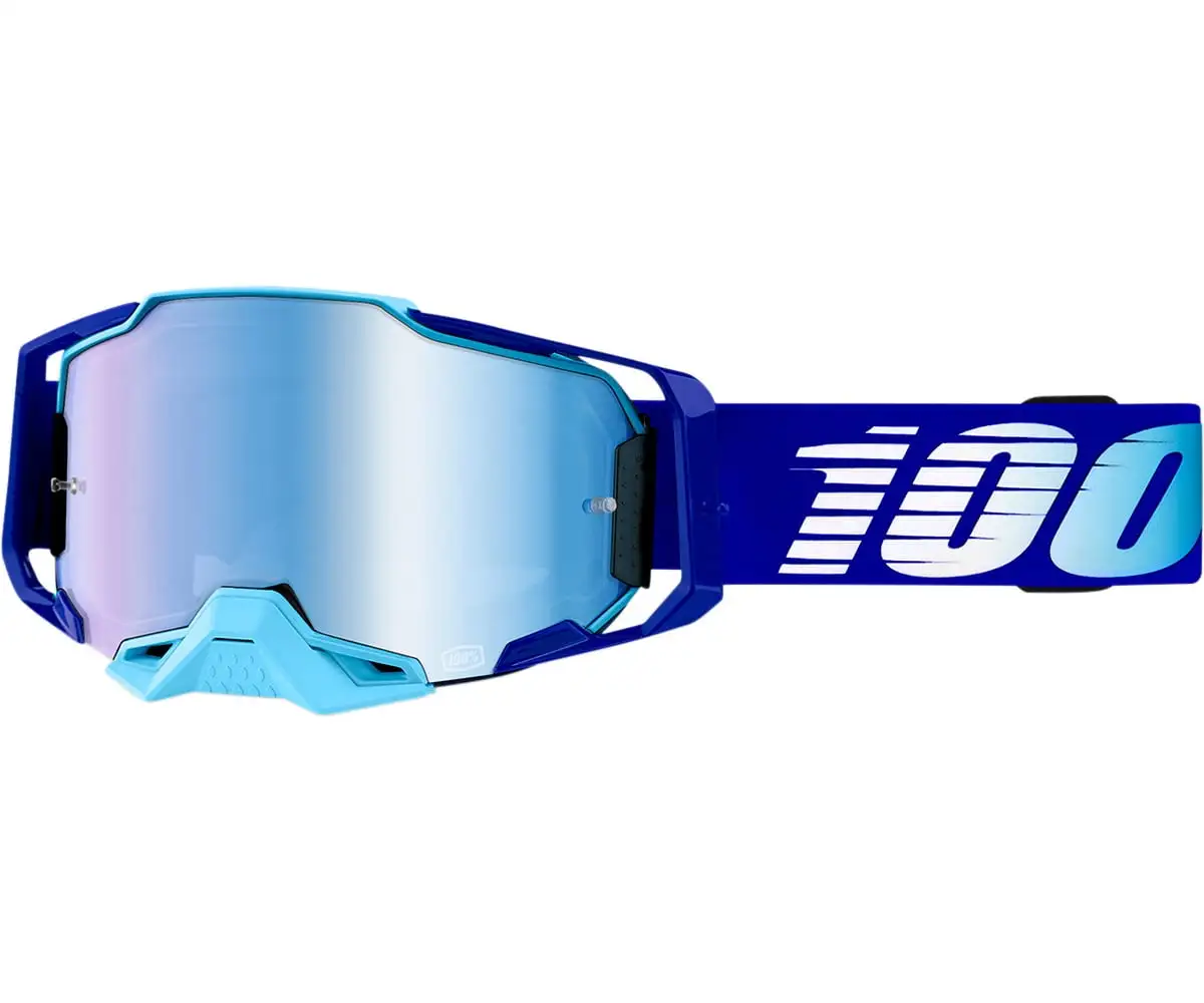 100% Armega MX Offroad Goggles Royal w/Blue Mirror Lens - MGW-1254