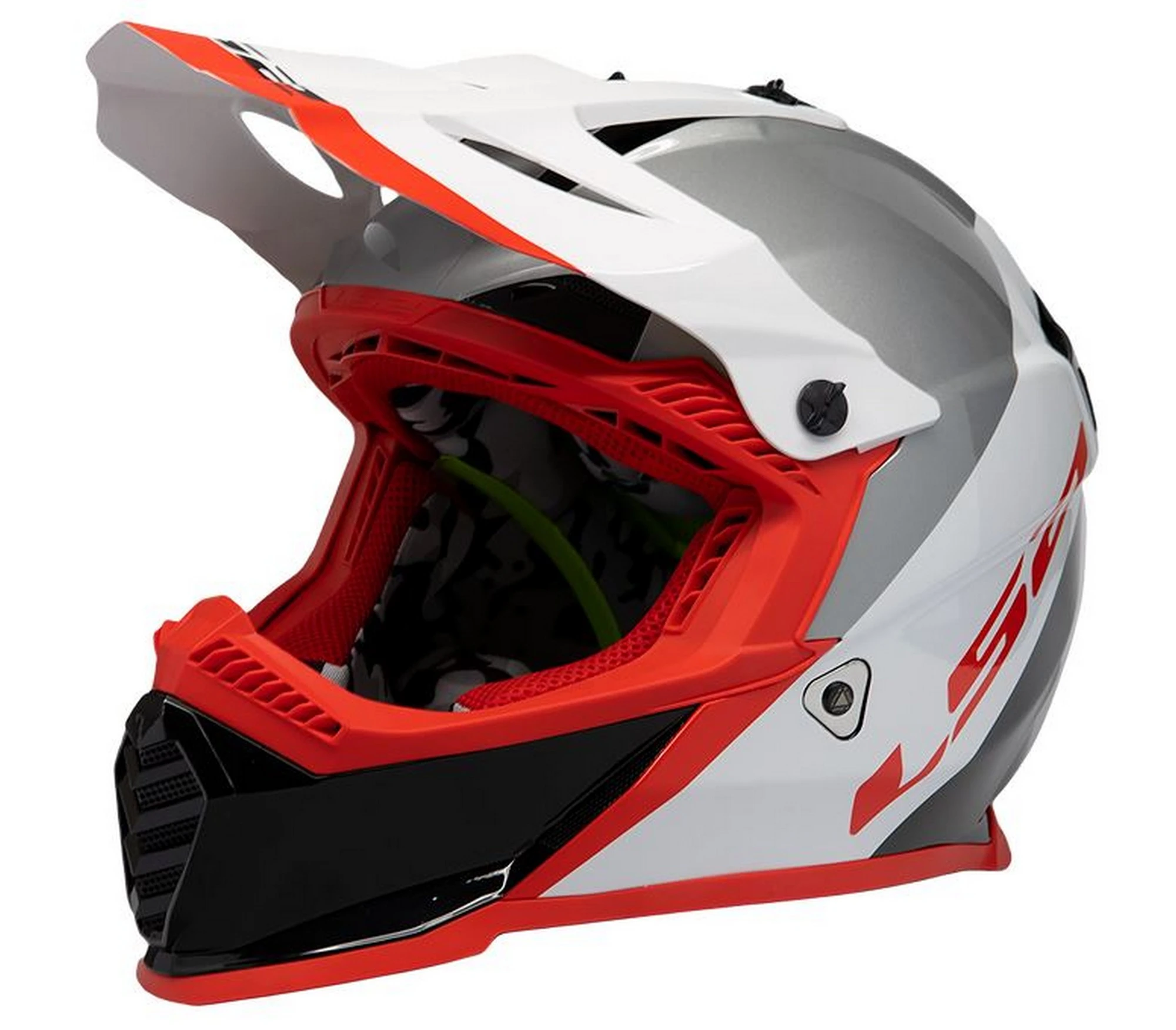 LS2 Gate Launch Youth MX Offroad Helmet Gloss White/Red/Black SM L LS2 Helmets