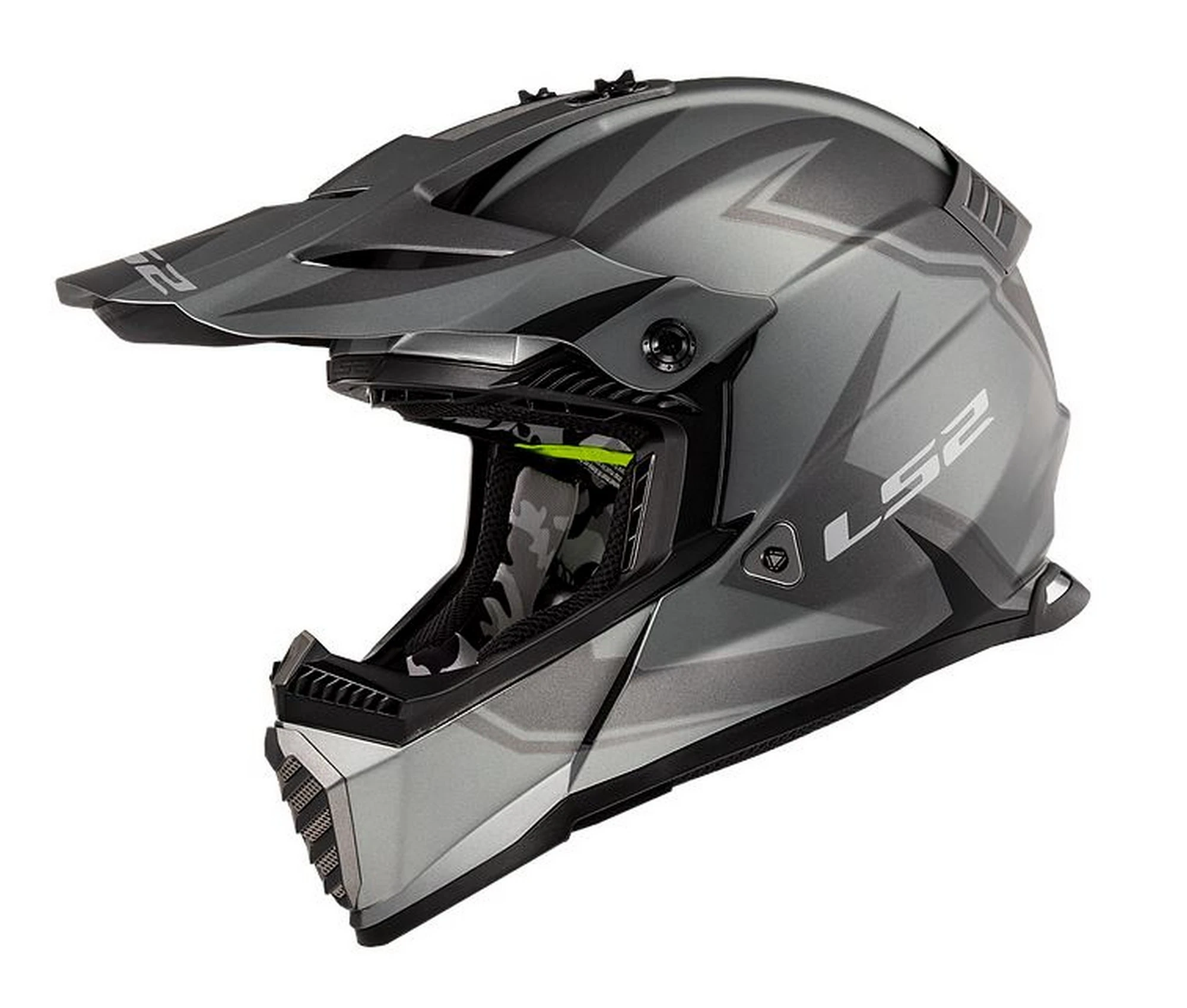 LS2 Gate Twoface Youth MX Offroad Helmet Matte Gray/Black MD M LS2 Helmets