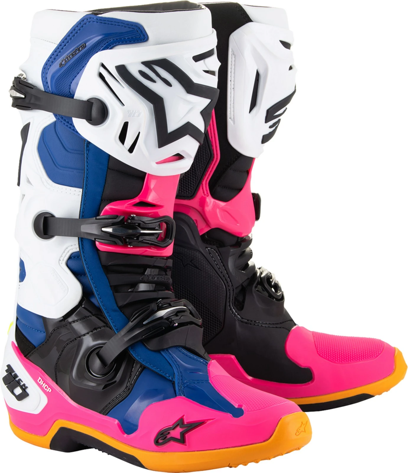 Alpinestars Tech 10 Daytona Coast LE MX Offroad Boots White/Blue/Pink 12 USA 8