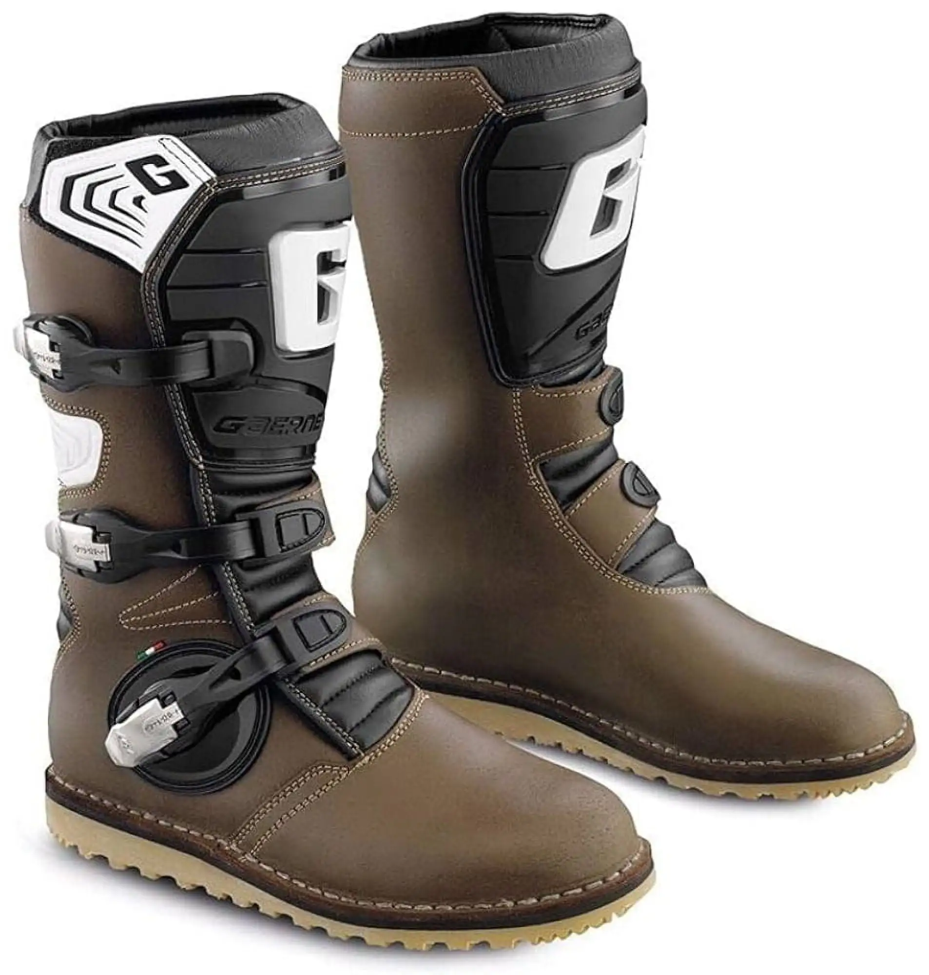 Gaerne Balance Pro-Tech Mens MX Offroad Boots Brown 6.5 USA 4