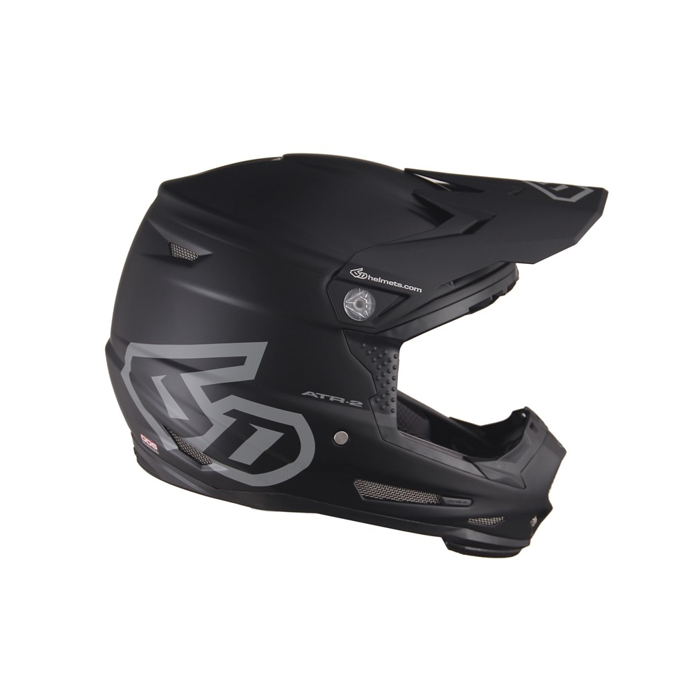 6D ATR-2 Solid Youth MX Offroad Helmet Black SM - MGW-31170 L