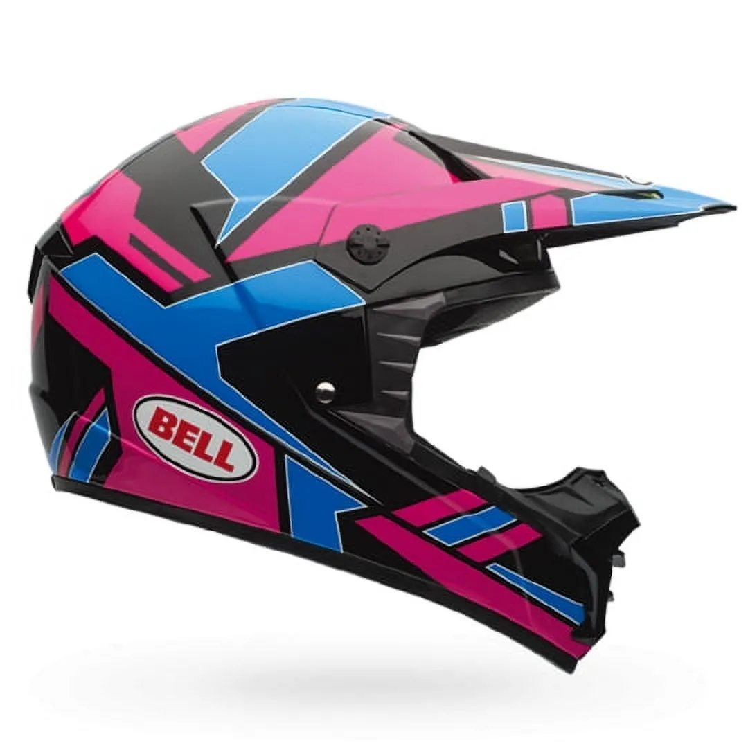 Bell Powersports SX-1 Stack Helmet Pink/Blue XS 7069428 - MGW-27520