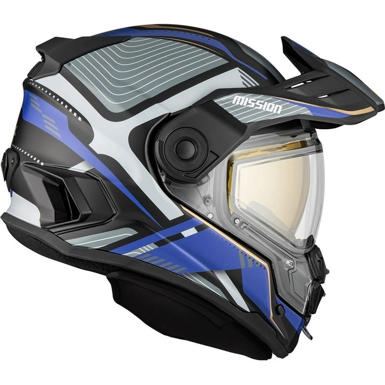 CKX Mission Ams Verve Matte Blue Electric Helmet size 3X-Large Xs