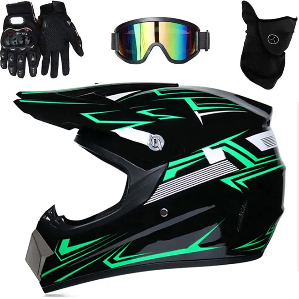 CNMF Professional Motocross Helmet Motocross Dirt Bike Off Road Motorbike Helmet Set Full Face MTB Helmet Goggles Gloves F...