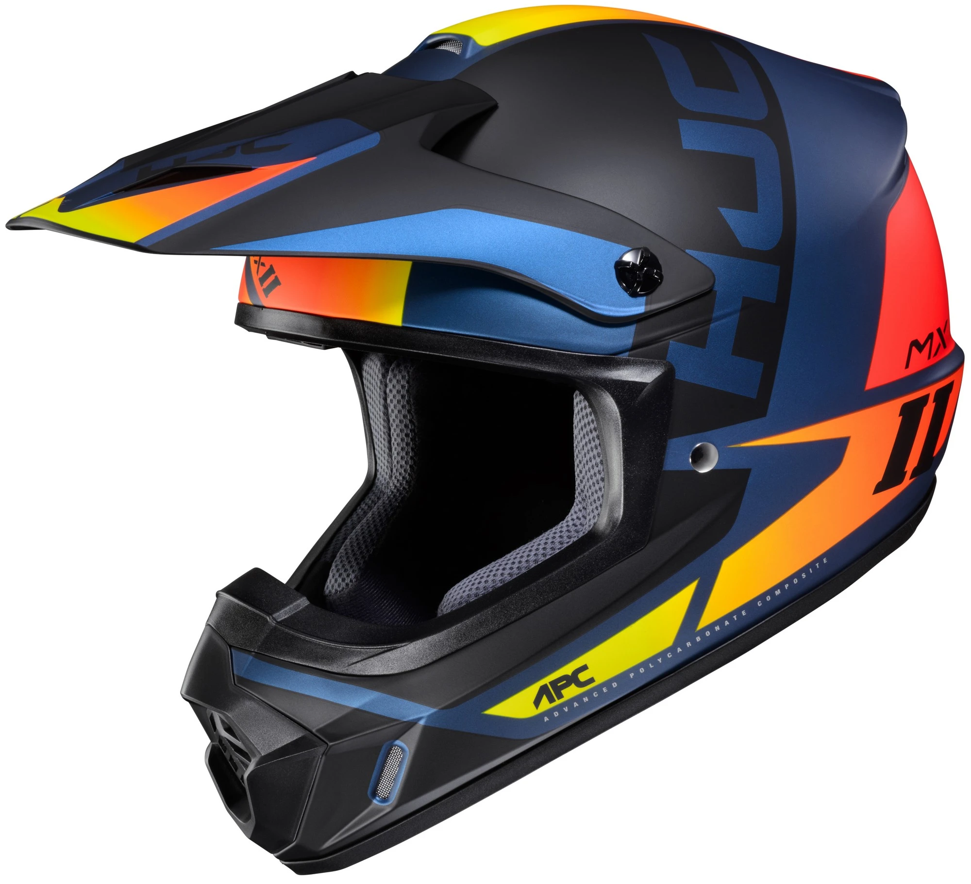 HJC CS-MX II Creed MX Offroad Helmet Blue/Orange XL - MGW-23989 L HJC Helmets