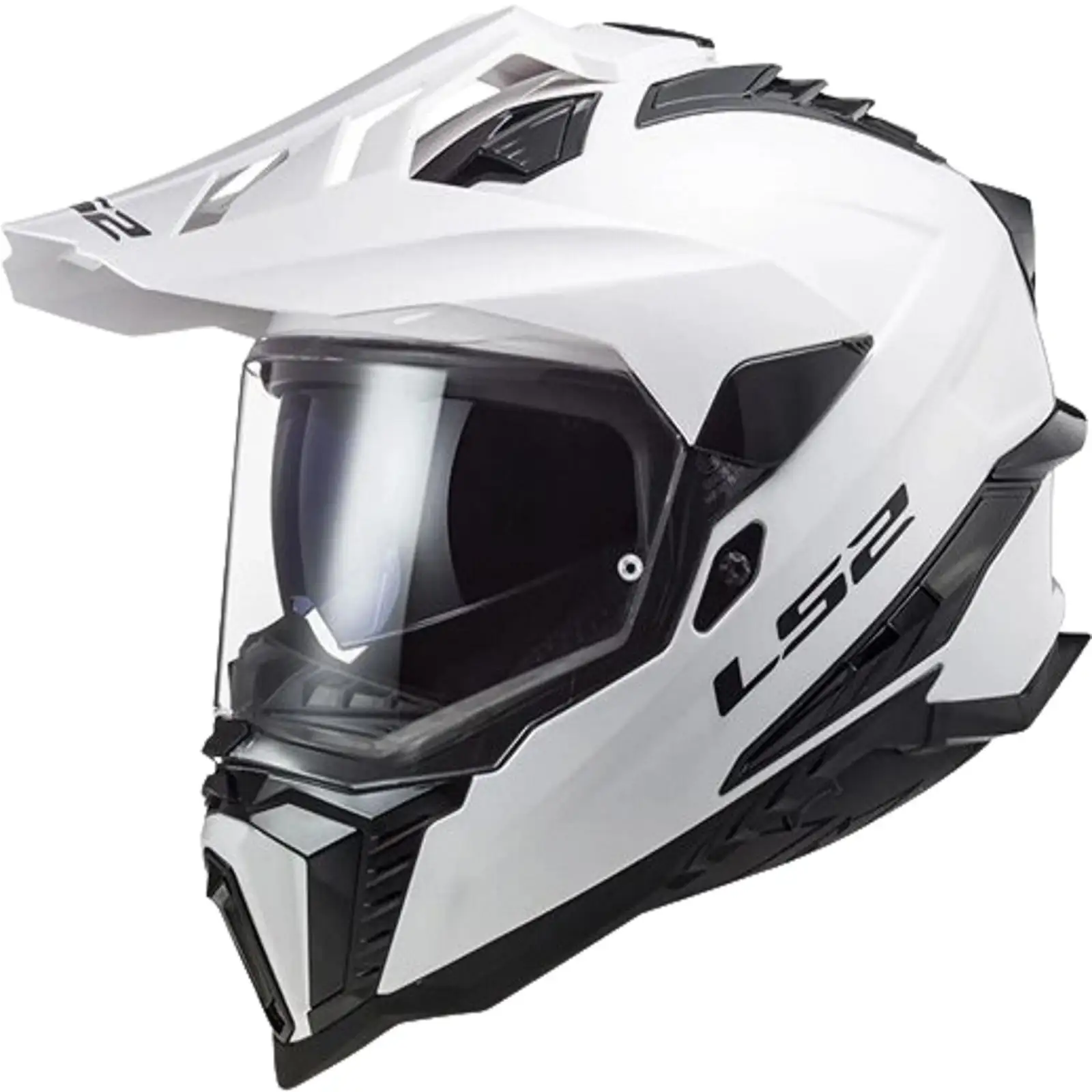 LS2 Explorer Xtreme Solid Adventure Off-Road Motorcycle Helmet - White / X-Large LS2 Helmets