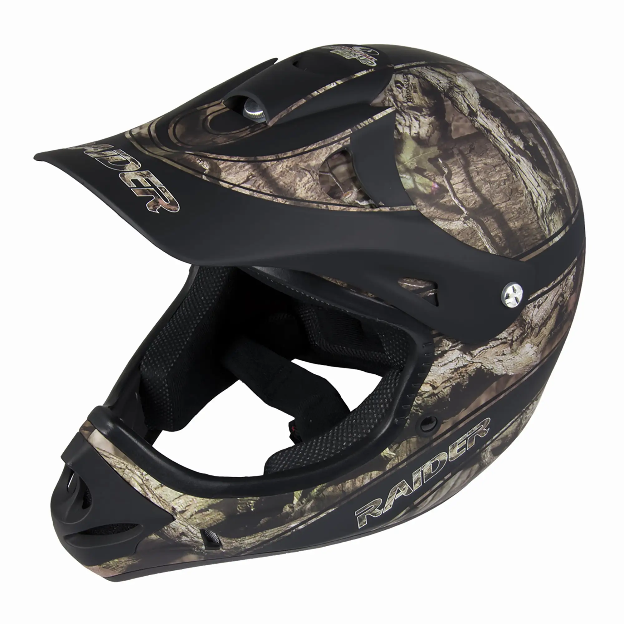 Raider Ambush Motocross Off-Road Youth Helmet DOT Approved - Mossy Oak - Small S